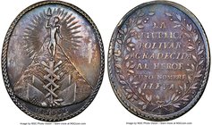Republic silver "Soldiers Independence War" Medal 1825 MS61 NGC, Fonrobert-9449. 35mm. From the Dresden Collection of Hispanic and Brazilian Proclamat...