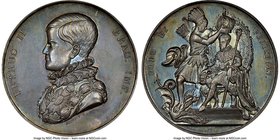 Pedro II silver Azevedo Coronation Medal 1841 MS64 NGC, Meili-20, VC-34. 60mm. From the Dresden Collection of Hispanic and Brazilian Proclamation Meda...