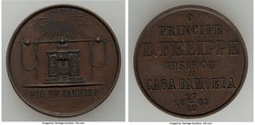 10-Piece Lot of Uncertified Assorted Medals, 1) "Visit of Prince Phillip to the Mint" Medal 1869, Rio de Janeiro mint, Meili-38. 2) "Devocão de N.S. ...