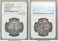 Republic silver "Constitution Proclamation" Medal 1828 UNC Details (Cleaned) NGC, Fonrobert-9851. 33mm. From the Dresden Collection of Hispanic and Br...