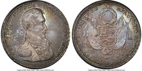 Republic silver "Battle of Ayacucho" Medal 1824 MS64 NGC, Fonrobert-9178. 32mm. From the Dresden Collection of Hispanic and Brazilian Proclamation Med...