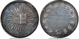 Republic silver "Constitution Approval" Medal 1828 MS65 NGC, Fonrobert-9027. 36mm. From the Dresden Collection of Hispanic and Brazilian Proclamation ...