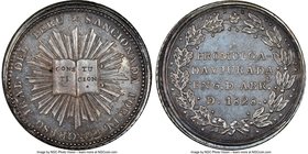 Republic silver "Constitution Approval" Medal 1828 MS65 NGC, Fonrobert-9028. 28mm. From the Dresden Collection of Hispanic and Brazilian Proclamation ...