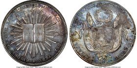 Republic silver "National Convention" Medal 1834 MS63 NGC, Fonrobert-9044. 35mm. From the Dresden Collection of Hispanic and Brazilian Proclamation Me...