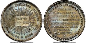 Republic silver "Proclamation" Medal 1839 MS63 NGC, Fonrobert-9241. 29mm. From the Dresden Collection of Hispanic and Brazilian Proclamation Medals

H...