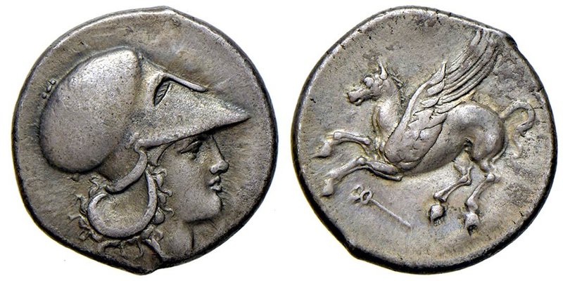 GRECHE - BRUTTIUM - Locri Epizephyrii - Statere corinzio - Testa di Atena a d. c...