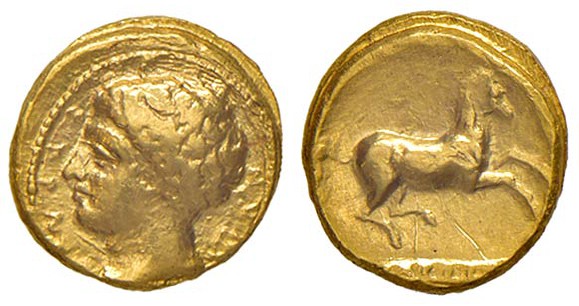 GRECHE - SICILIA - Siracusa (425-IV sec. a.C.) - 50 Litre - Testa di giovane uom...