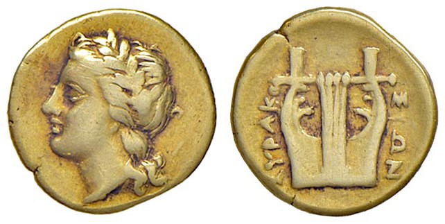 GRECHE - SICILIA - Siracusa - Agatocle (317-289 a.C.) - 25 Litre - Testa di Apol...