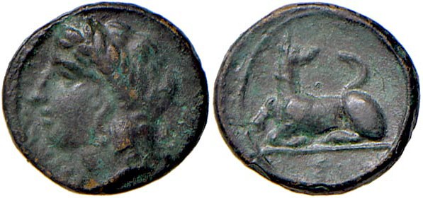 GRECHE - SICILIA - Siracusa - Agatocle (317-289 a.C.) - AE 12 - Testa laureata d...