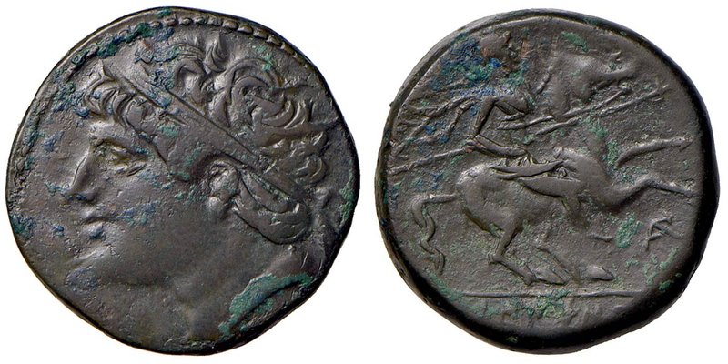 GRECHE - SICILIA - Siracusa - Gerone II (274-216 a.C.) - AE 28 - Testa diademata...