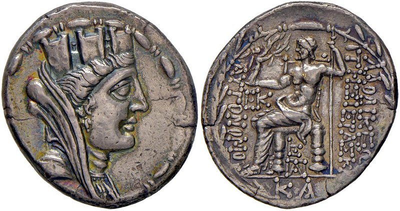 GRECHE - SELEUCIS e PIERIA - Laodicea (359-336 a.C.) - Tetradracma - Busto turri...