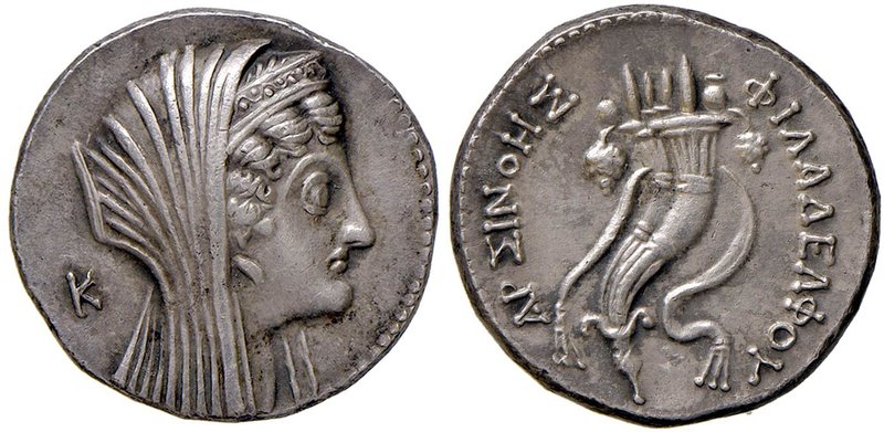 GRECHE - RE TOLEMAICI - Arsinoe II, Filadelfo (270-268 a.C.) - Tetradracma - Bus...