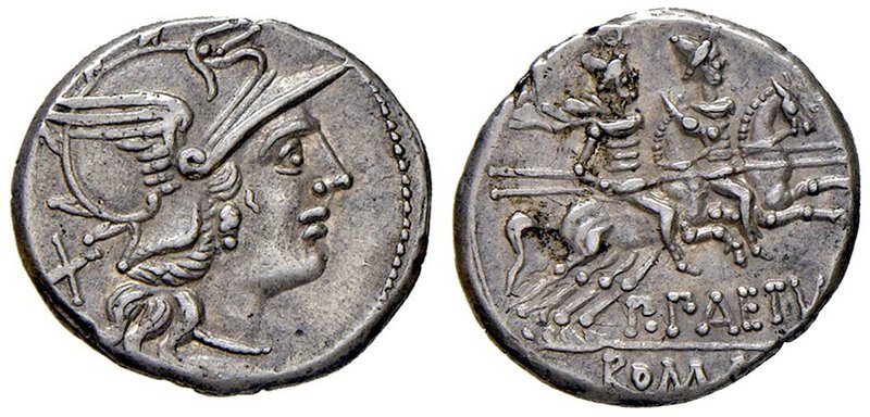 ROMANE REPUBBLICANE - AELIA - P. Aelius Paetus (138 a.C.) - Denario - Testa di R...