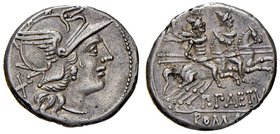 ROMANE REPUBBLICANE - AELIA - P. Aelius Paetus (138 a.C.) - Denario - Testa di Roma a d. /R I Dioscuri a cavallo verso d. B. 3; Cr. 233/1 (AG g. 4,01)...