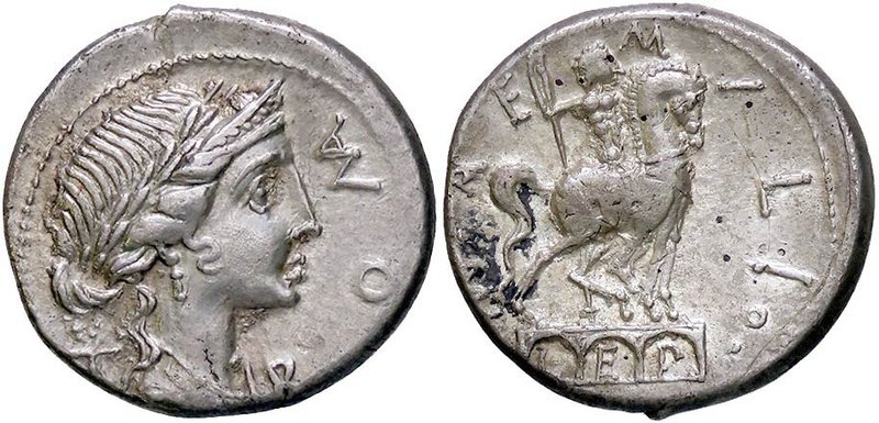 ROMANE REPUBBLICANE - AEMILIA - Man. Aemilius Lepidus (114-113 a.C.) - Denario -...