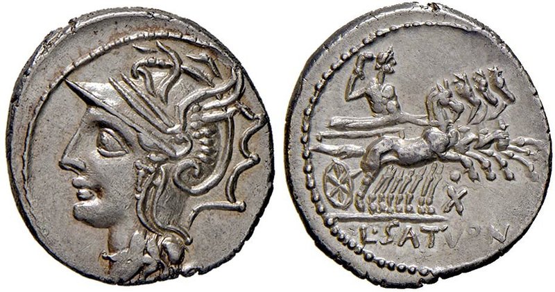 ROMANE REPUBBLICANE - APPULEIA - L. Appuleius Saturninus (104 a.C.) - Denario - ...