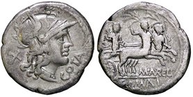 ROMANE REPUBBLICANE - AURELIA - Marcus Aurelius Cotta (139 a.C.) - Denario - Testa di Roma a d. /R Ercole su biga di centauri verso d. Cr. 229/1b (AG ...