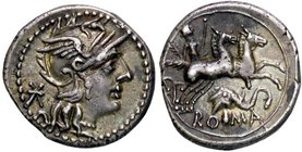 ROMANE REPUBBLICANE - CAECILIA - L. Caecilius Metellus Diadematus (128 a.C.) - Denario - Testa di Roma a d. /R La Pace su biga a d.; sotto, una testa ...