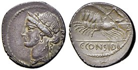 ROMANE REPUBBLICANE - CONSIDIA - C. Considius Paetus (46 a.C.) - Denario - Testa di Venere Erycina a s. /R La Vittoria su quadriga a s. B. 7; Cr. 465/...