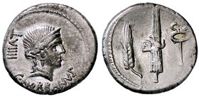 ROMANE REPUBBLICANE - NORBANA - C. Norbanus (83 a.C.) - Denario - Testa di Venere a d. /R Spiga, fascio di verghe con scure e caduceo B. 2; Cr. 357/1b...