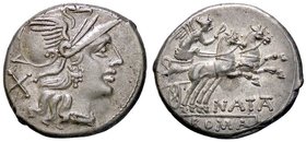 ROMANE REPUBBLICANE - PINARIA - Pinarius Natta (149 a.C.) - Denario - Testa di Roma a d. /R La Vittoria su biga verso d. B. 1; Cr. 208/1 (AG g. 3,67)N...