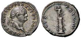 ROMANE IMPERIALI - Vespasiano (69-79) - Denario - Testa laureata a d. /R Figura radiata su colonna rostrale C. 559; RIC 119 NC (AG g. 3,07) Gradevole ...