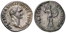 ROMANE IMPERIALI - Domiziano (81-96) - Denario - Busto laureato a d. /R Pallade stante a d., con lancia e scudo C. 592 (AG g. 3,06) Modulo ben centrat...