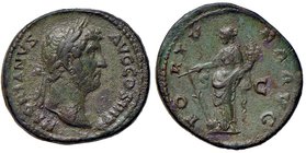 ROMANE IMPERIALI - Adriano (117-138) - Asse - Busto laureato a d. /R La Fortuna stante a s. con timone e cornucopia C. 764 (AE g. 15,08)
qSPL