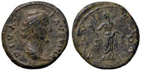 ROMANE IMPERIALI - Faustina I (moglie di A. Pio) - Asse - Busto drappeggiato a d. /R Cerere velata stante a s. con spighe e torcia C. 89; RIC 1171 (AE...