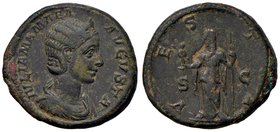 ROMANE IMPERIALI - Giulia Mamea (madre di A. Severo) - Asse - Busto diademato a d. /R Vesta stante con scettro e palladium C. 84; RIC 709 (AE g. 11,46...
