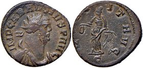 ROMANE IMPERIALI - Carausio (287-293) - Antoniniano - Busto radiato e corazzato a d. /R La Letizia stante a s. con ghirlanda si appoggia a un ancora R...