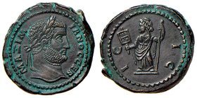ROMANE PROVINCIALI - Massimiano Ercole (286-310) - AE 21 (Alessandria) - Busto laureato a d. /R La Tyche stante a s. con sistrum e scettro Dattari man...
