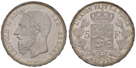 ESTERE - BELGIO - Leopoldo II (1865-1909) - 5 Franchi 1875 Kr. 24 AG Fondi brillanti
FDC