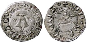 ZECCHE ITALIANE - ANCONA - Anonime (Sec. XV) - Bolognino - Cavaliere galoppante a d. /R A con tre trifogli CNI 17/23; Biaggi 68 RR (AG g. 0,9)
SPL