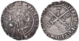 ZECCHE ITALIANE - AVIGNONE - Martino V (1417-1431) - Carlino - Il Papa in trono /R Chiavi decussate Ser. 85; Munt. 32 RR (AG g. 2,01)
BB+