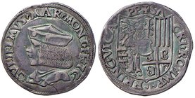 ZECCHE ITALIANE - CASALE - Guglielmo II Paleologo (1494-1518) - Testone - Busto con cappello a s. /R Stemma inquartato CNI 29/32 e 35/40; MIR 185 R (A...