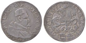 ZECCHE ITALIANE - FERRARA - Paolo V (1605-1621) - Testone 1620 - Busto a d. /R Il Santo galoppante a d. CNI 142; Munt. 211a RR (AG g. 9,52)
BB
