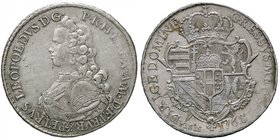 ZECCHE ITALIANE - FIRENZE - Pietro Leopoldo di Lorena (1765-1790) - Francescone 1768 Mont. 33 RR AG Variante busto a s.
qSPL/SPL