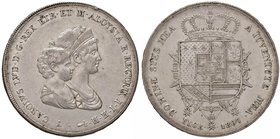 ZECCHE ITALIANE - FIRENZE - Carlo Ludovico di Borbone (1803-1807) - Dena 1807 Pag. 27; Mont. 236 AG Colpetto
qSPL