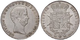ZECCHE ITALIANE - FIRENZE - Leopoldo II di Lorena (1824-1859) - Francescone 1859 Pag. 119; Mont. 332 AG Segni al D/
qSPL/SPL+