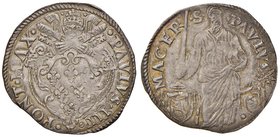 ZECCHE ITALIANE - MACERATA - Paolo III (1534-1549) - Giulio - Stemma a targa sagomata /R San Paolo con spada eretta CNI 34; Munt. 144 R (AG g. 3,28)
...