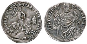 ZECCHE ITALIANE - MILANO - Filippo Maria Visconti (1412-1447) - Grosso - Il Duca a cavallo /R San Ambrogio Crippa 7; MIR 155 RR (AG g. 2,01) Bella pat...