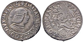ZECCHE ITALIANE - MILANO - Galeazzo Maria Sforza (1466-1476) - Testone - Busto a d. /R Cimiero sormontato da drago fra rami e secchi Crippa 6/A; MIR 2...