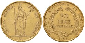 ZECCHE ITALIANE - MILANO - Governo Provvisorio (1848) - 20 Lire 1848 Pag. 212; Mont. 424 RR AU
BB+