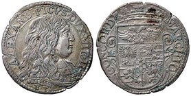 ZECCHE ITALIANE - MIRANDOLA - Alessandro II Pico (1637-1691) - Lira 1669 - Busto a d. /R Stemma coronato CNI 9/13; MIR 594 (AG g. 6,82) Lievi ritocchi...
