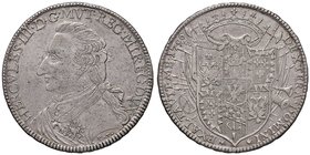 ZECCHE ITALIANE - MODENA - Ercole III d’Este (1780-1796) - Tallero 1796 CNI 59/61; MIR 855/2 R (AG g. 27,81)
BB+