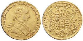 ZECCHE ITALIANE - NAPOLI - Ferdinando IV di Borbone (primo periodo, 1759-1799) - 6 Ducati 1767 P.R. 10; Mont. 133 AU
SPL+/qFDC