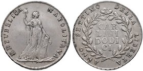 ZECCHE ITALIANE - NAPOLI - Repubblica Napoletana (1799) - 12 Carlini 1799 P.R. 1; Mont. 330 AG
BB+