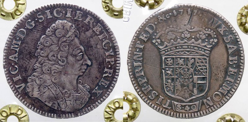 SAVOIA - Vittorio Amedeo II (secondo periodo, 1680-1730) - 2 Lire 1717 MIR 884 R...