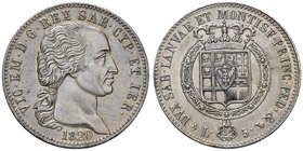 SAVOIA - Vittorio Emanuele I (1802-1821) - 5 Lire 1820 Pag. 14; Mont. 28 R AG
SPL-FDC